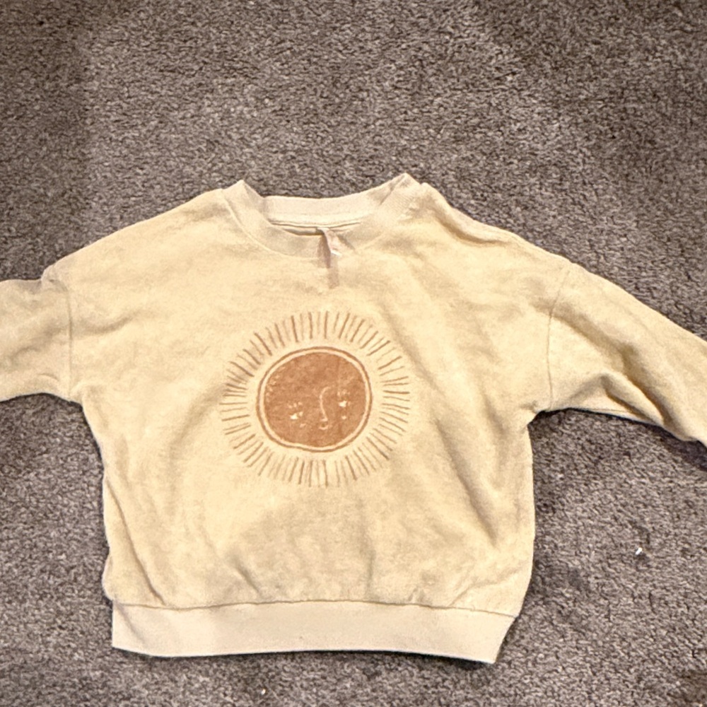 Rylee & Cru kids Sun Graphic Sweatshirt - Cream